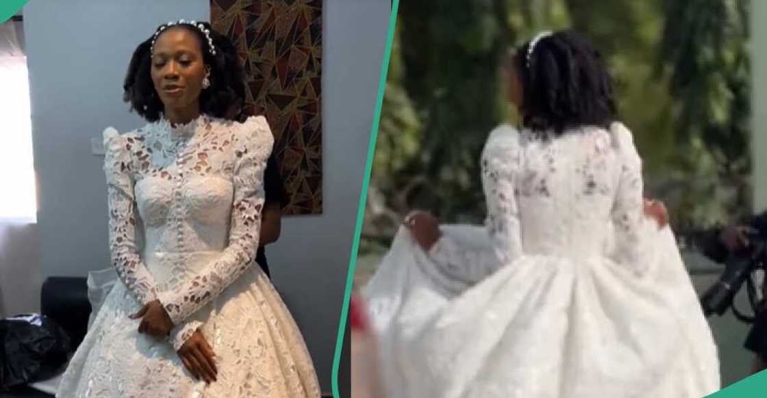 A bride flaunting her N200K wedding dress A bride flaunting her N200K wedding dress