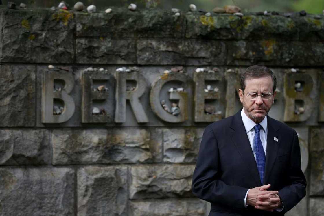 Israel's President Isaac Herzog recounted his father's visit to the camp Israel's President Isaac Herzog recounted his father's visit to the camp