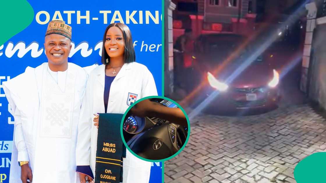A Nigerian lady celebrated after receiving car gifts from her parents, she also had 5 distinctions A Nigerian lady celebrated after receiving car gifts from her parents, she also had 5 distinctions