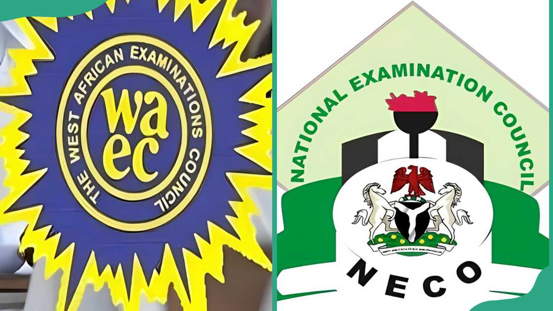 WAEC logo (L) and NECO logo WAEC logo (L) and NECO logo