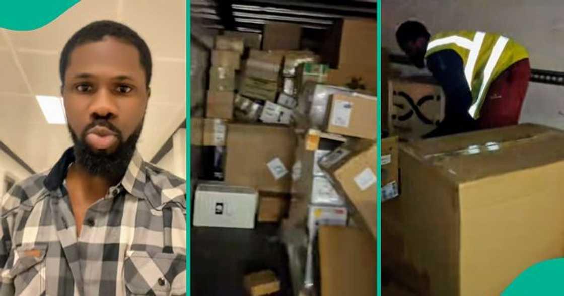 Man who works at a warehouse in UK shares emotional video. Man who works at a warehouse in UK shares emotional video.