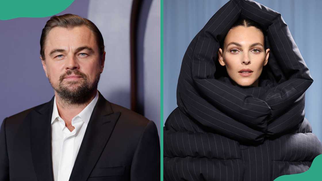 Leonardo DiCaprio in Hollywood, California. Vittoria Ceretti in New York City.