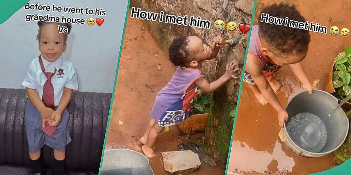 Mum shares little son's transformation at grandma's place Mum shares little son's transformation at grandma's place