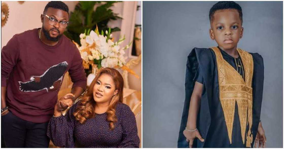 Nollywood stars Toyin and Kolawole Ajeyemi with their son