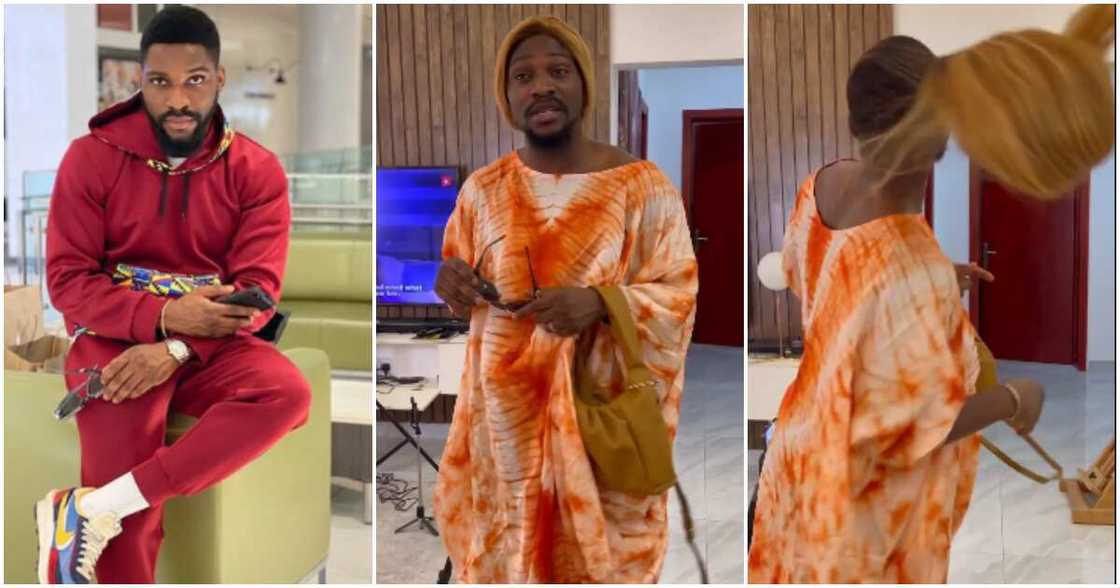 Tobi Bakre dresses like a woman Tobi Bakre dresses like a woman