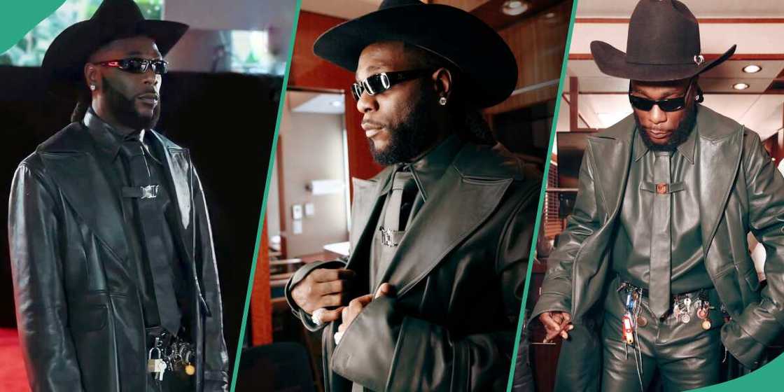 Photos of Burna Boy's outfit to the Grammys goes viral Photos of Burna Boy's outfit to the Grammys goes viral
