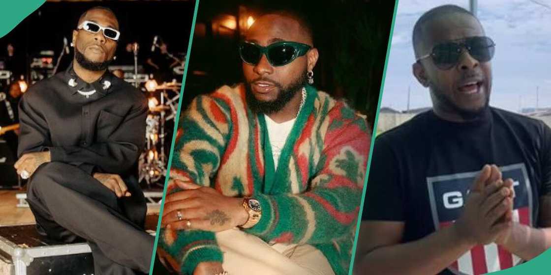 Singer Davido, Burna Boy with Abu Salami