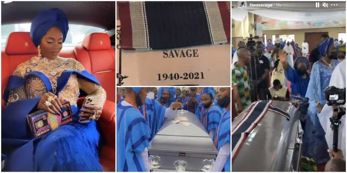 Tiwa gives dad befitting burial