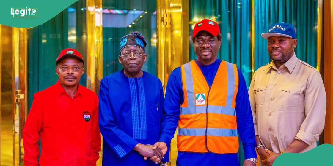 NLC President Joe Ajaero and President Bola Tinubu at the Presidential Villa, Abuja NLC President Joe Ajaero and President Bola Tinubu at the Presidential Villa, Abuja