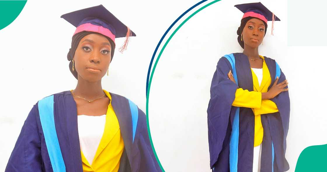 Overall best-graduating student of Olabisi Onabanjo University (OOU), Aishat Dauda, recounts her academic journey and future aspirations in an interview with Legit.ng. Overall best-graduating student of Olabisi Onabanjo University (OOU), Aishat Dauda, recounts her academic journey and future aspirations in an interview with Legit.ng.