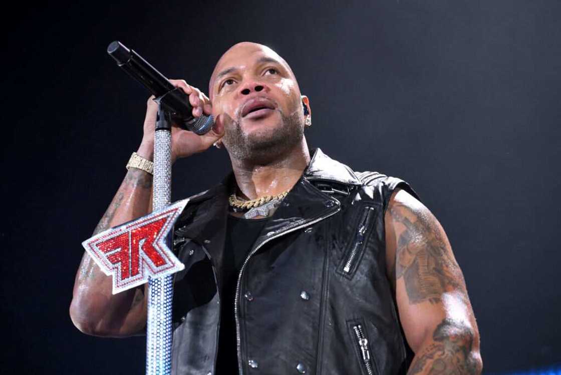 Flo Rida at The Kia Forum on December 01, 2023 in Los Angeles, California. Flo Rida at The Kia Forum on December 01, 2023 in Los Angeles, California.
