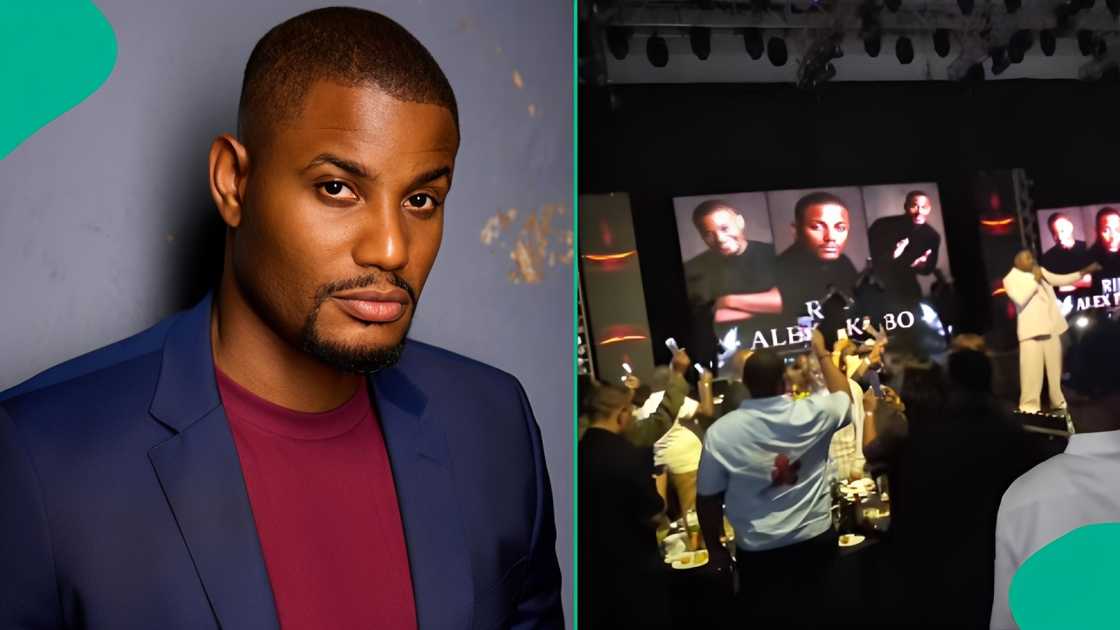 Comedian Funnybone specially celebrates late actor Alexx Ekubo at his Lagos show. Comedian Funnybone specially celebrates late actor Alexx Ekubo at his Lagos show.