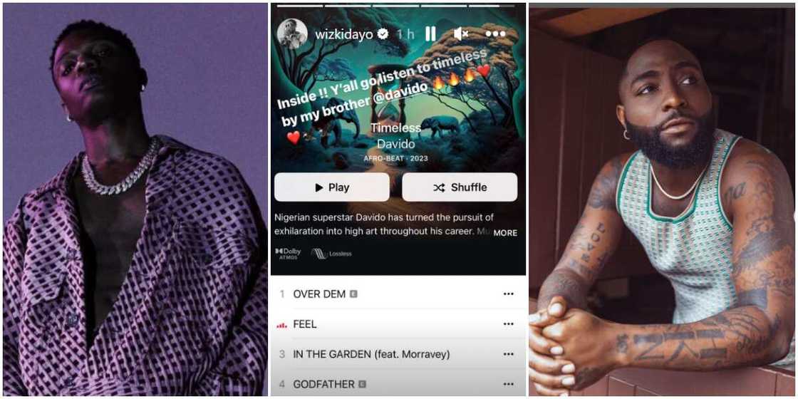 Wizkid's More Love Less Ego album photo, Wizkid promotes Davido's Timeless, Davido Wizkid's More Love Less Ego album photo, Wizkid promotes Davido's Timeless, Davido