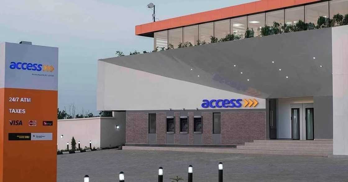 Access Bank in Victoria Island, Lagos, Nigeria. Access Bank in Victoria Island, Lagos, Nigeria.