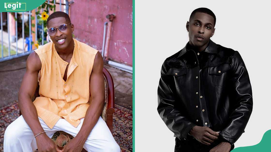 Araga poses for modelling shots