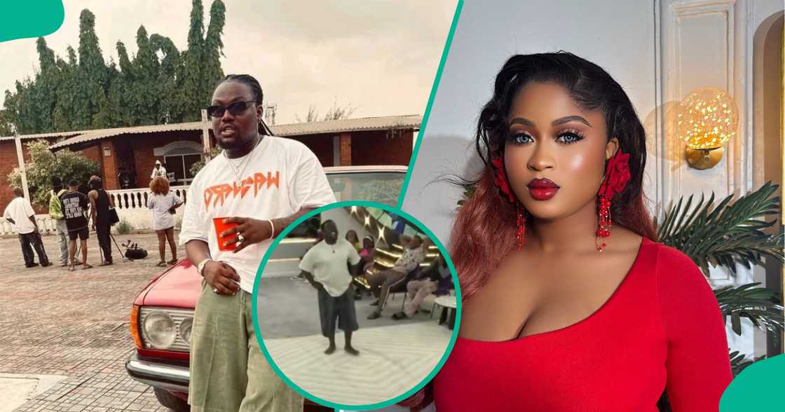 Imisi and Rooboy ignites reactions over their dance during game. Imisi and Rooboy ignites reactions over their dance during game.