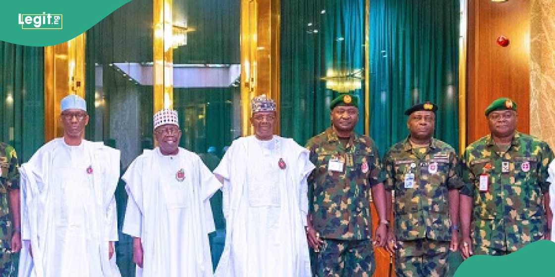 Tinubu meets with service chiefs in Aso Rock Abuja Tinubu meets with service chiefs in Aso Rock Abuja