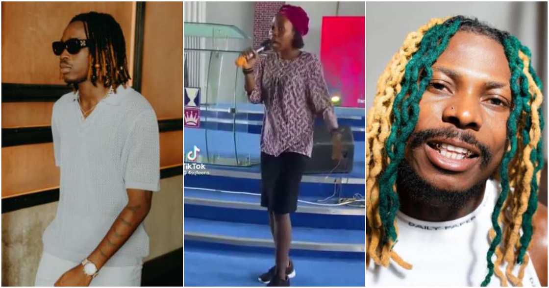 FIreboy, Asake and a choir member. FIreboy, Asake and a choir member.