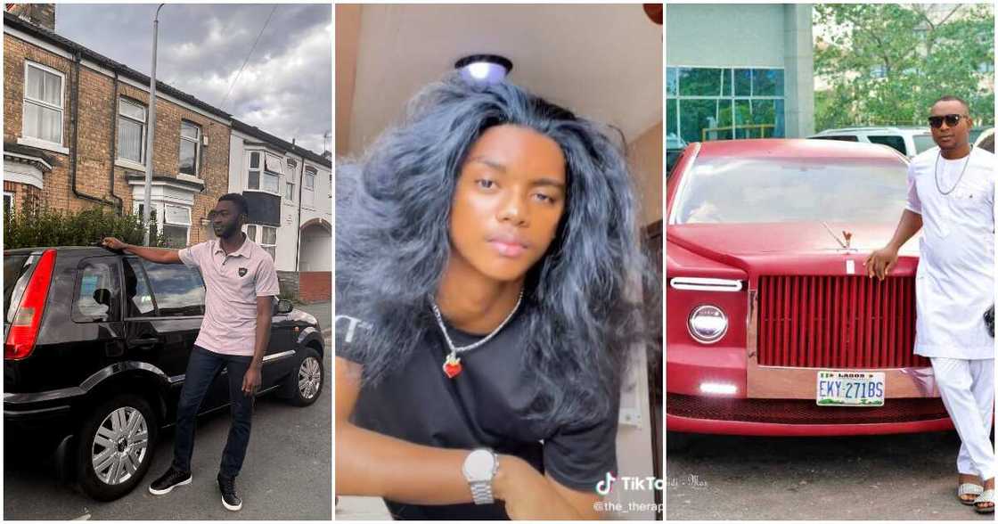 Nicholas Ejiro Ezele, Jacob Evangelista, Nonso Offor, venza to Rolls Royce, man with natural long hair, Nigerian student buys car in UK