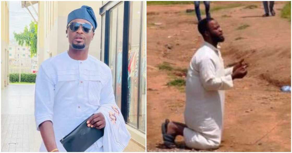 Actor Adeniyi Johnson and skit maker Trinity Guy Actor Adeniyi Johnson and skit maker Trinity Guy