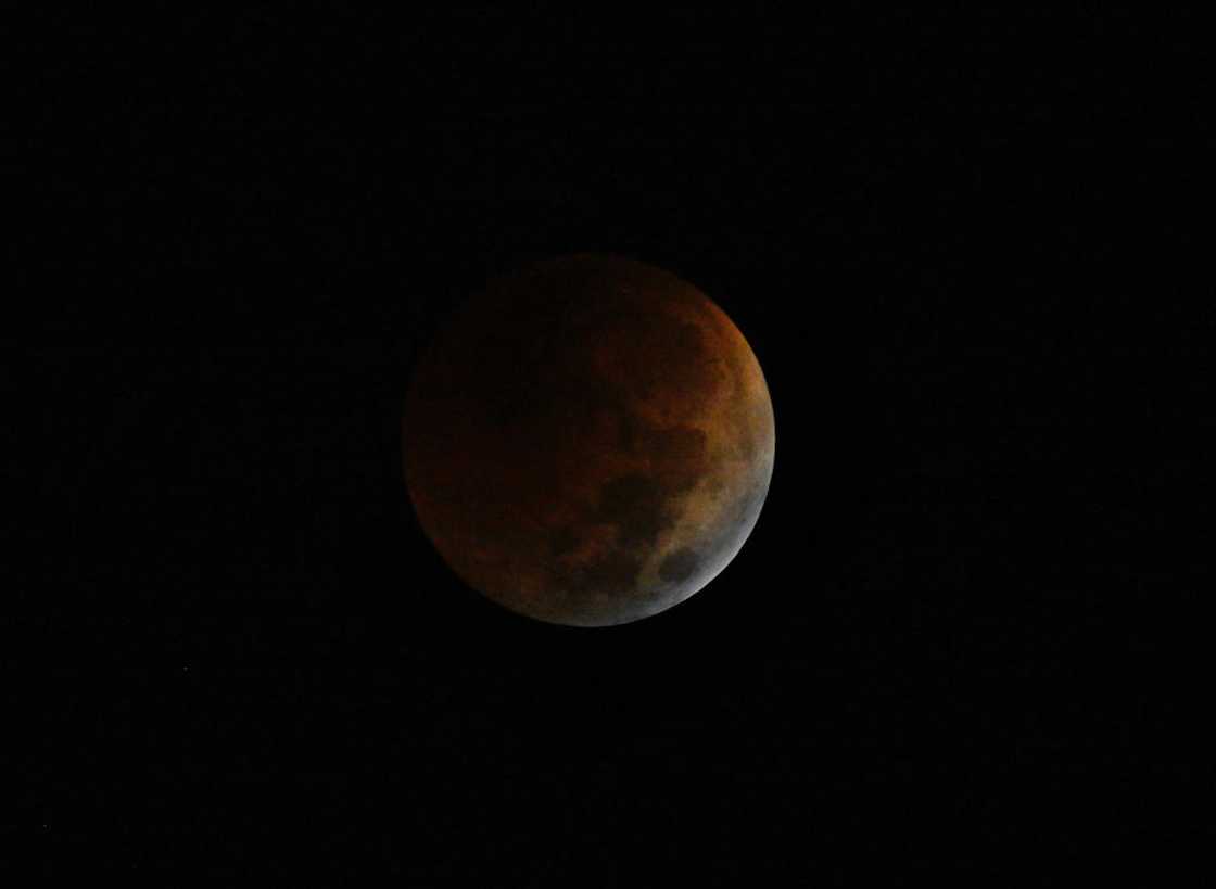 Total Lunar Eclipse also called as 'Blood Moon' for the last time until 2025 is observed over Charlotte, NC, United States