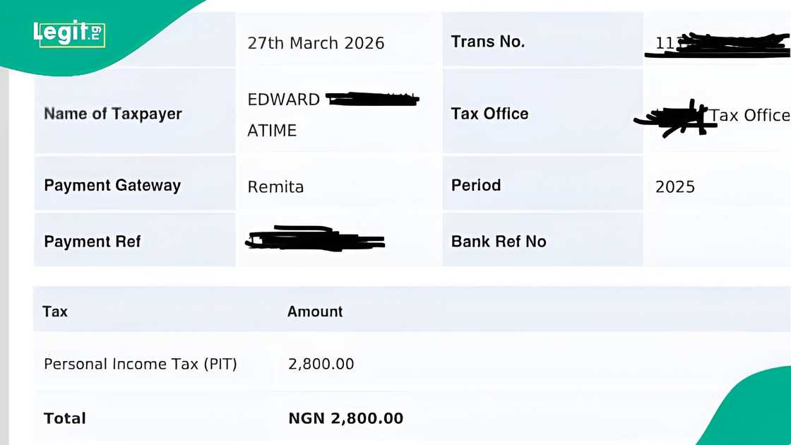 Nigerian man shares screenshot of tax charge despite zero income