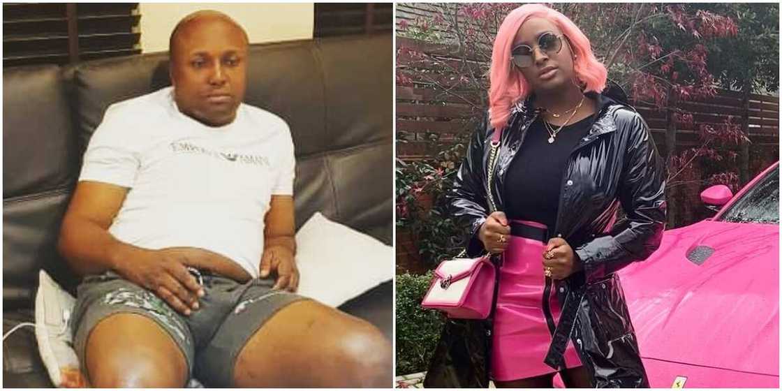 Isreal DMW Rocks Pink Towel as He Appreciates DJ Cuppy for Dropping Charges against Him