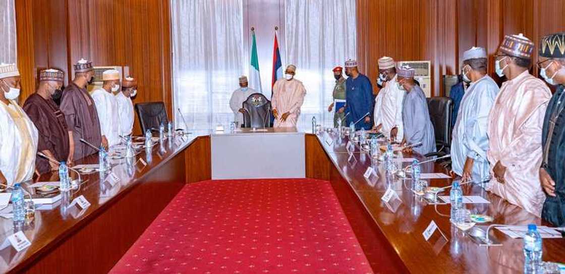 Buhari, Northern Governors in Closed-Door Meeting Ahead of APC Primary Buhari, Northern Governors in Closed-Door Meeting Ahead of APC Primary