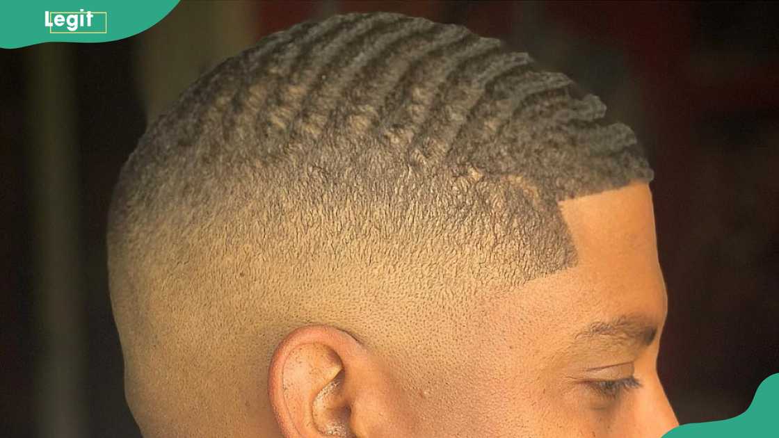 Skin fade with waves Skin fade with waves