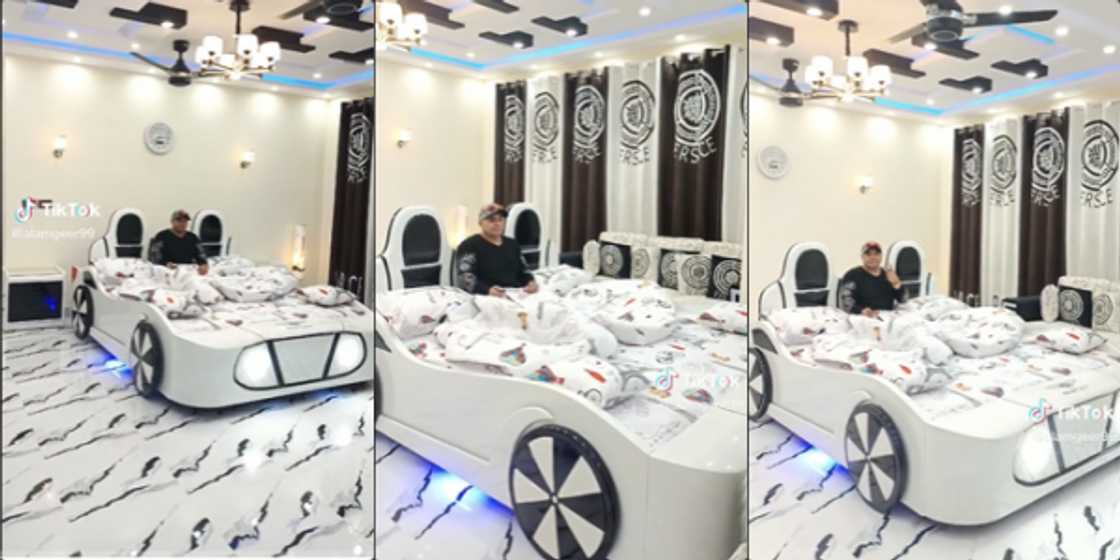 “Bugatti bed”: Man shows off his mobile bed, drives it around his bedroom in viral video “Bugatti bed”: Man shows off his mobile bed, drives it around his bedroom in viral video