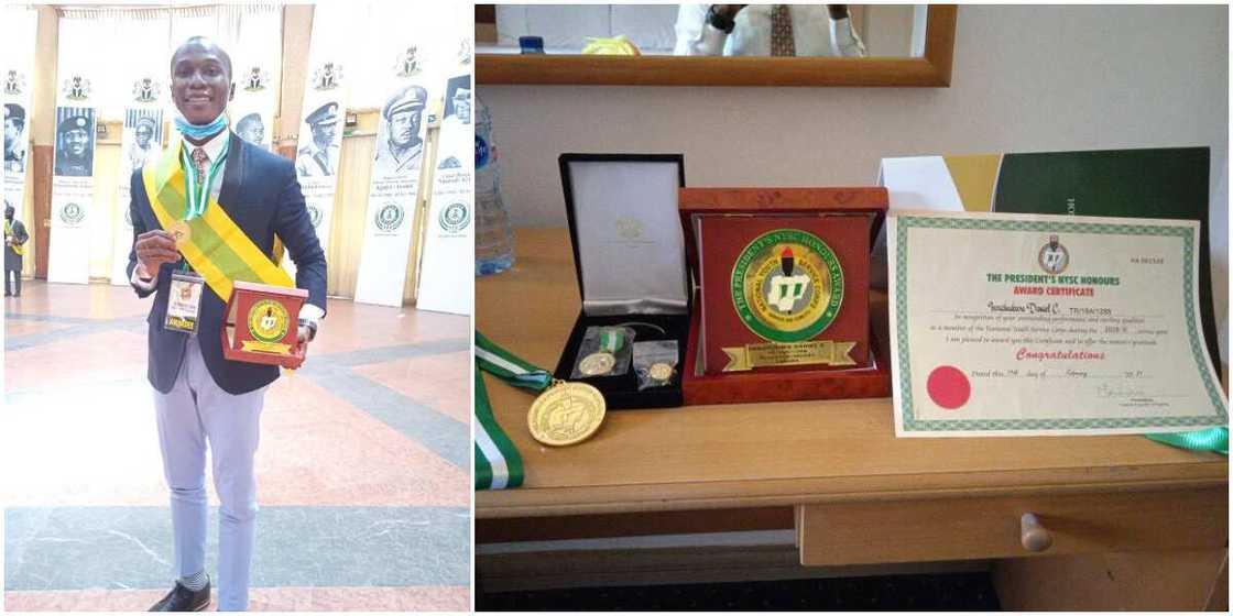 Young man receives award from President Buhari, gets automatic employment, scholarship, photos stirs reactions Young man receives award from President Buhari, gets automatic employment, scholarship, photos stirs reactions