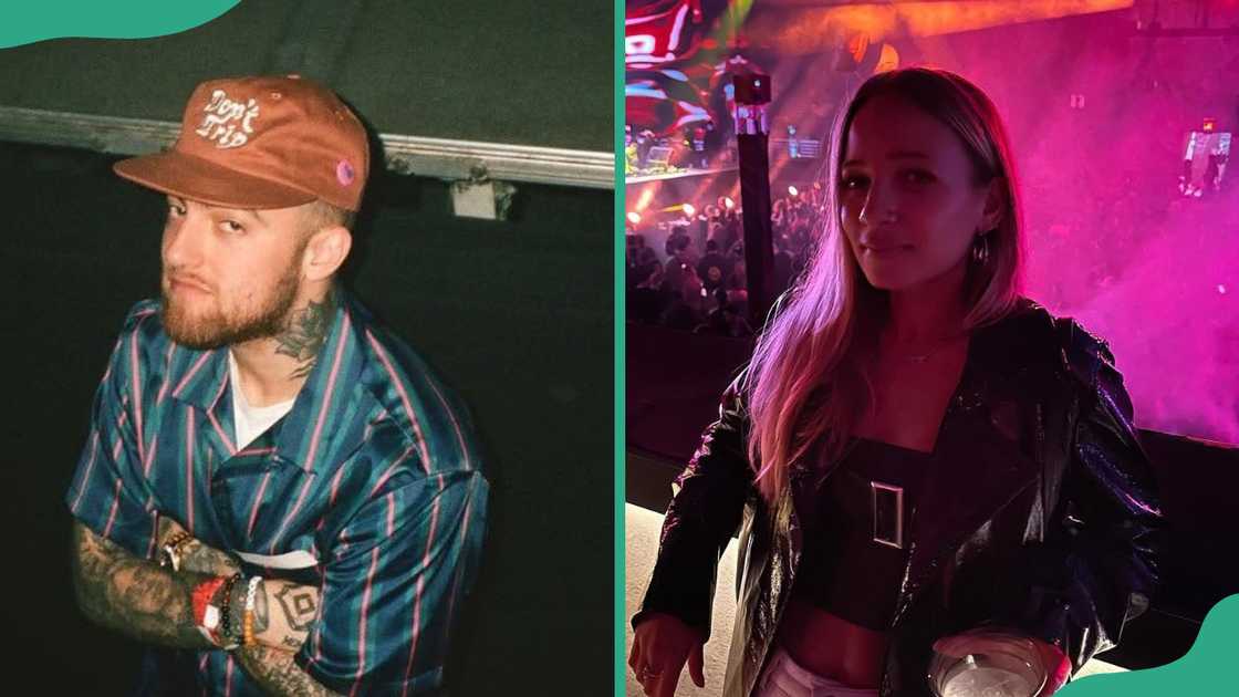 Mac Miller and Nomi Leasure in different photos
