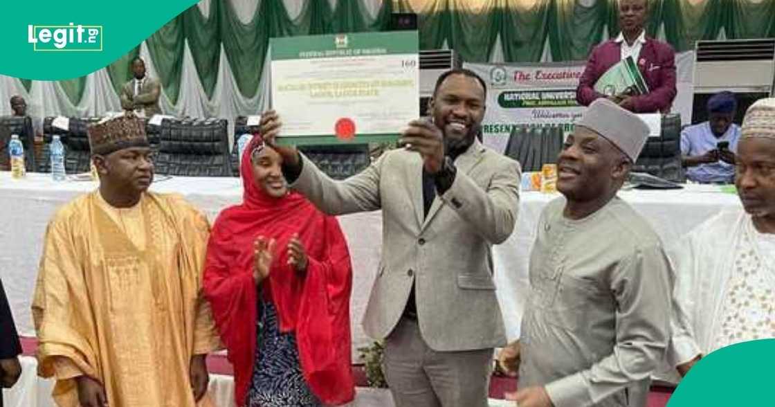 Excitement as NUC presented operating licence to Isaac Balami University of Aeronautic and Management Excitement as NUC presented operating licence to Isaac Balami University of Aeronautic and Management