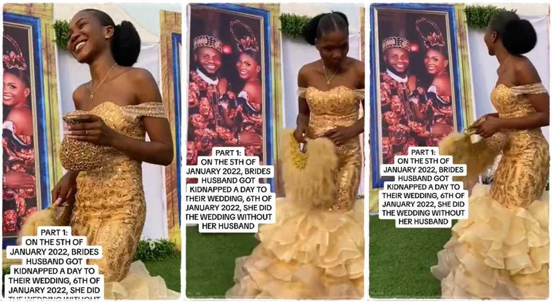 Nigerian lady's husband kidnapped a day to the wedding. Nigerian lady's husband kidnapped a day to the wedding.