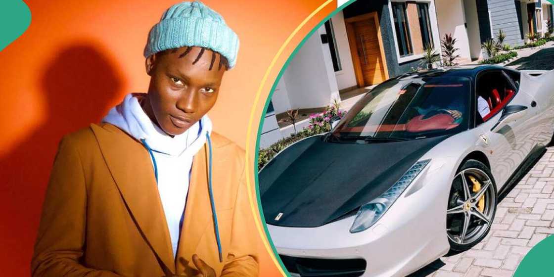 Zinoleesky rides in his Ferrari Zinoleesky rides in his Ferrari