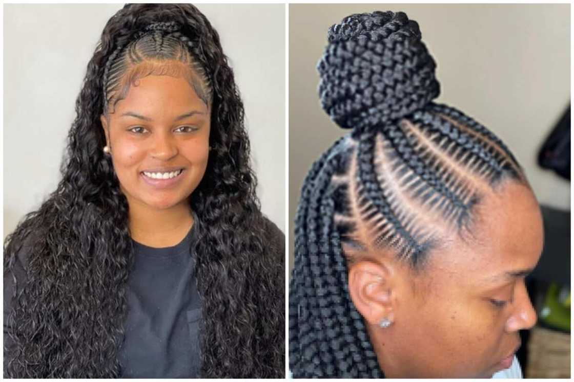 Half-up stitch braids Half-up stitch braids