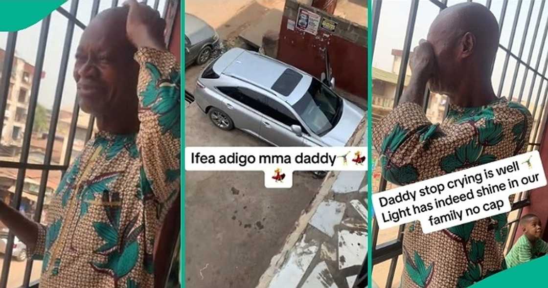 Man gifts his parents a car Man gifts his parents a car