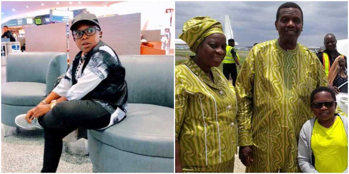 Nigerians react as Pastor Adeboye's son shares photo of moment actor Aki met his parents