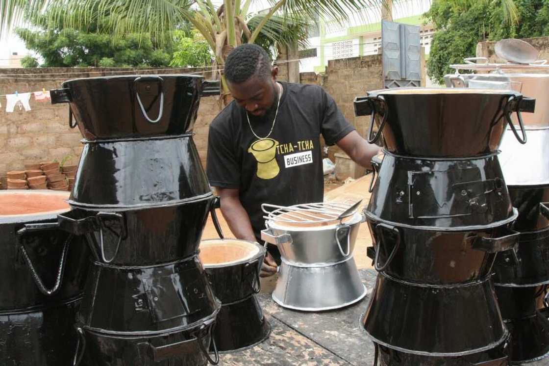 Rodolphe Teko makes ovens designed to reduce use of charcoal -- a resource that is driving deforestation Rodolphe Teko makes ovens designed to reduce use of charcoal -- a resource that is driving deforestation