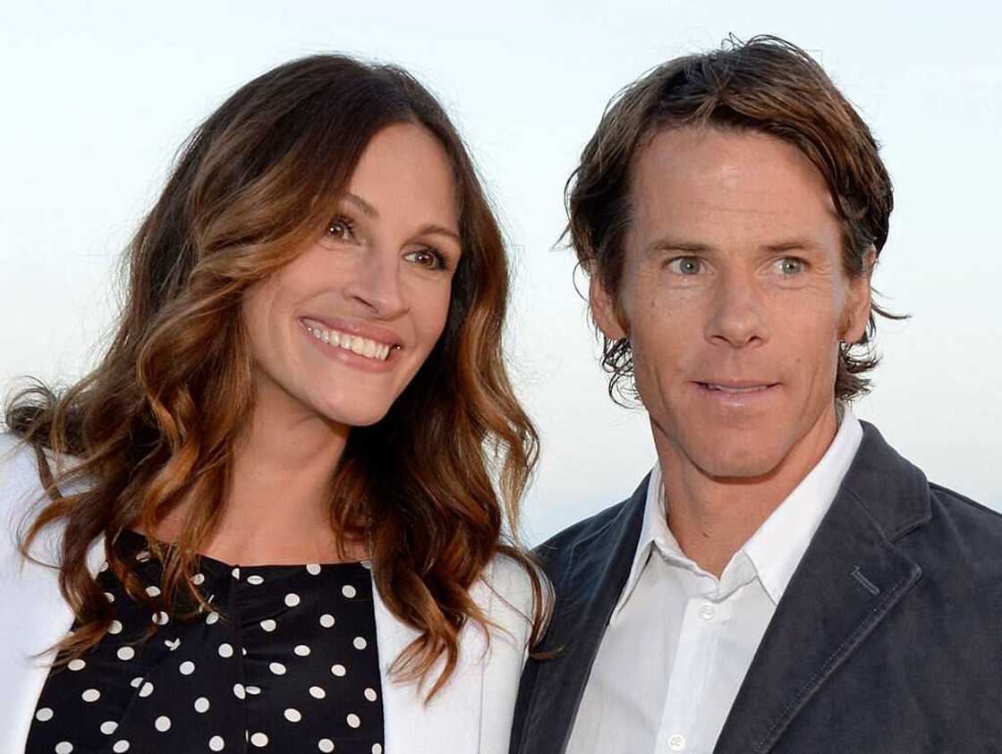 Actress Julia Roberts and Daniel Moder in Santa Monica, California.