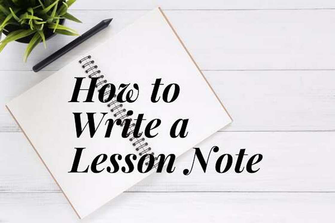 Lesson note Lesson note