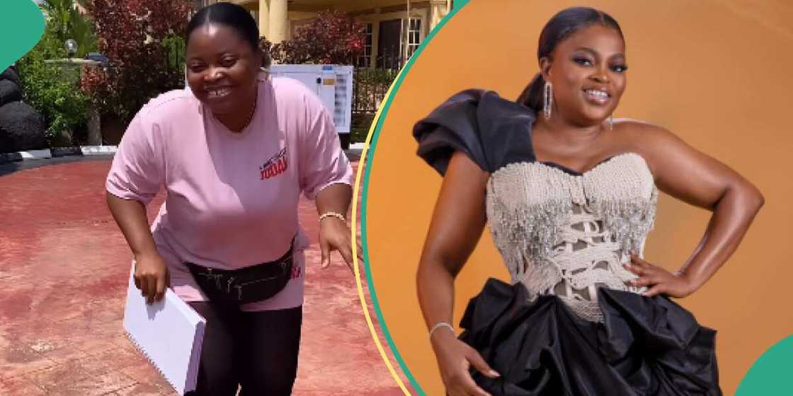 Toyo Baby celebrates for acting in Funke Akindele's movie.