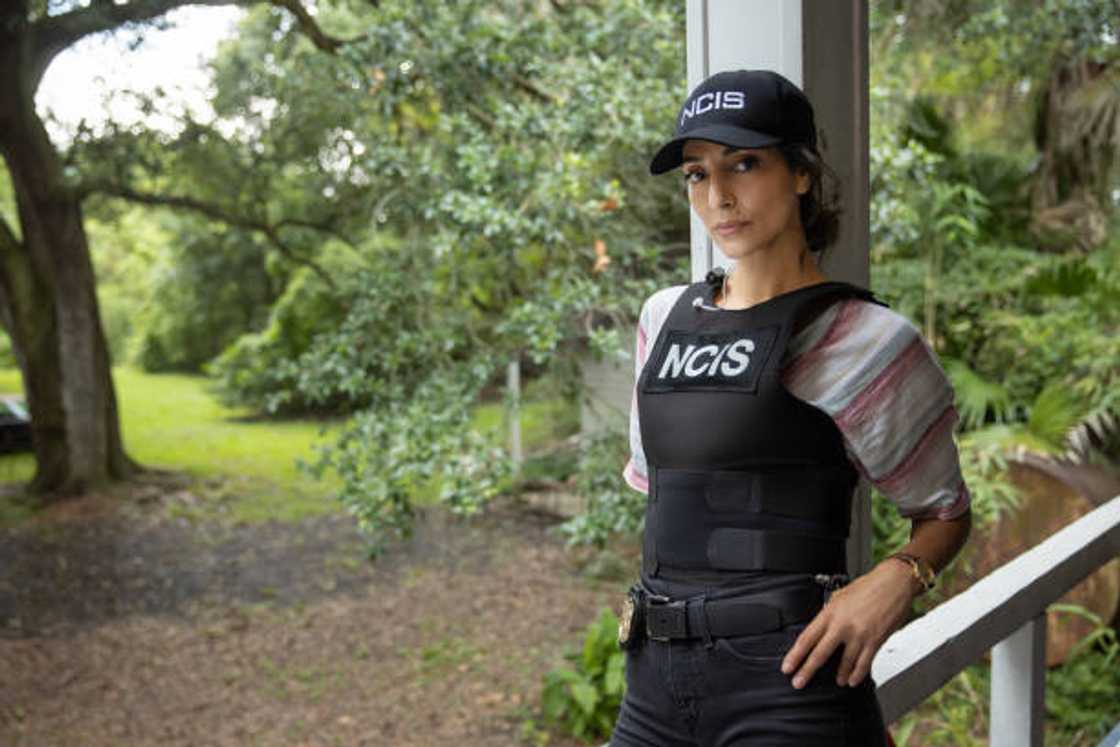 Necar Zadegan during the filming of CBS series NCIS: New Orleans Necar Zadegan during the filming of CBS series NCIS: New Orleans