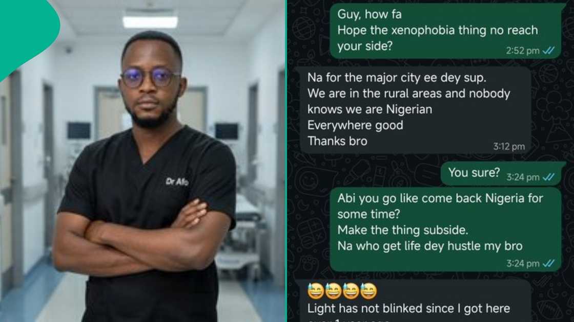 A Nigerian man tells his friend that he should come home from South Africa, his reponse talks about Xenophobia in South Africa