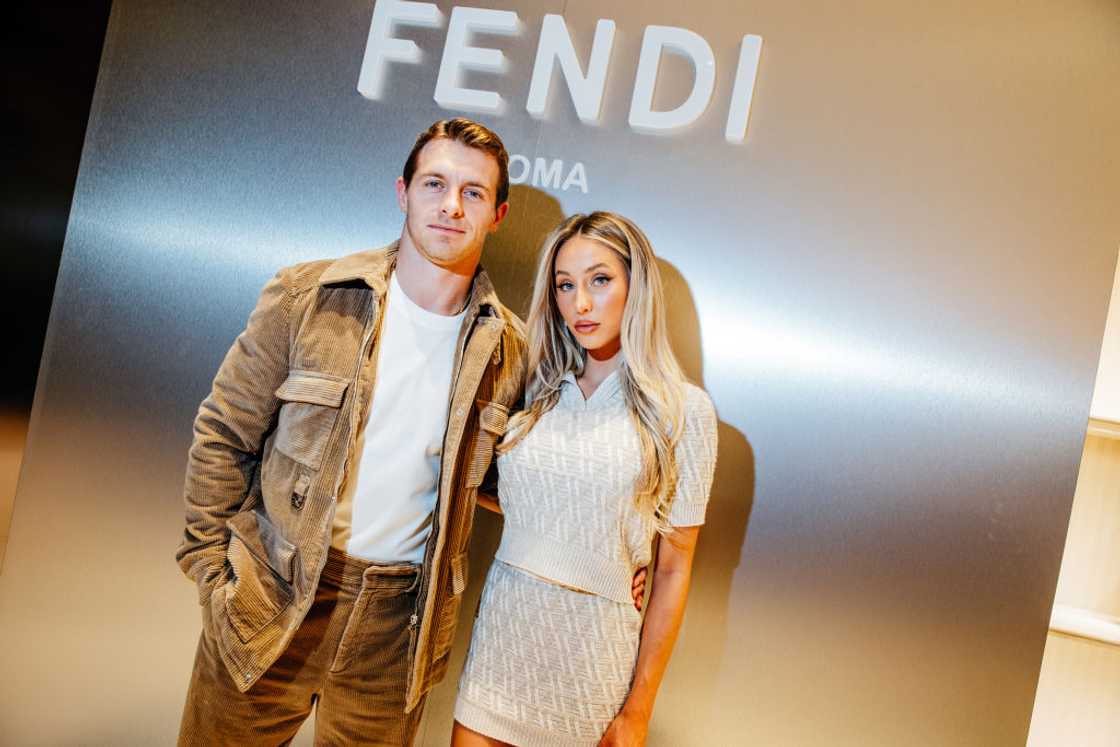 Braxton Berrios and Alix Earle in Miami, Florida. Braxton Berrios and Alix Earle in Miami, Florida.