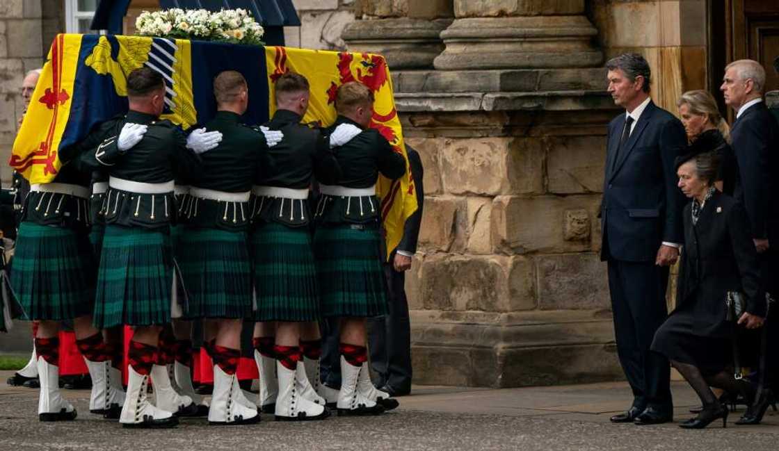 Queen Elizabeth II's coffin is made from English oak and lined with lead, requiring eight pallbearers to carry it