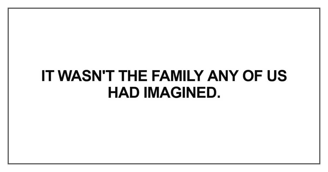 It wasn't the family It wasn't the family