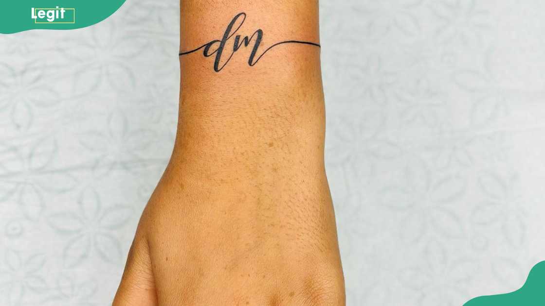 Name bracelet tattoo