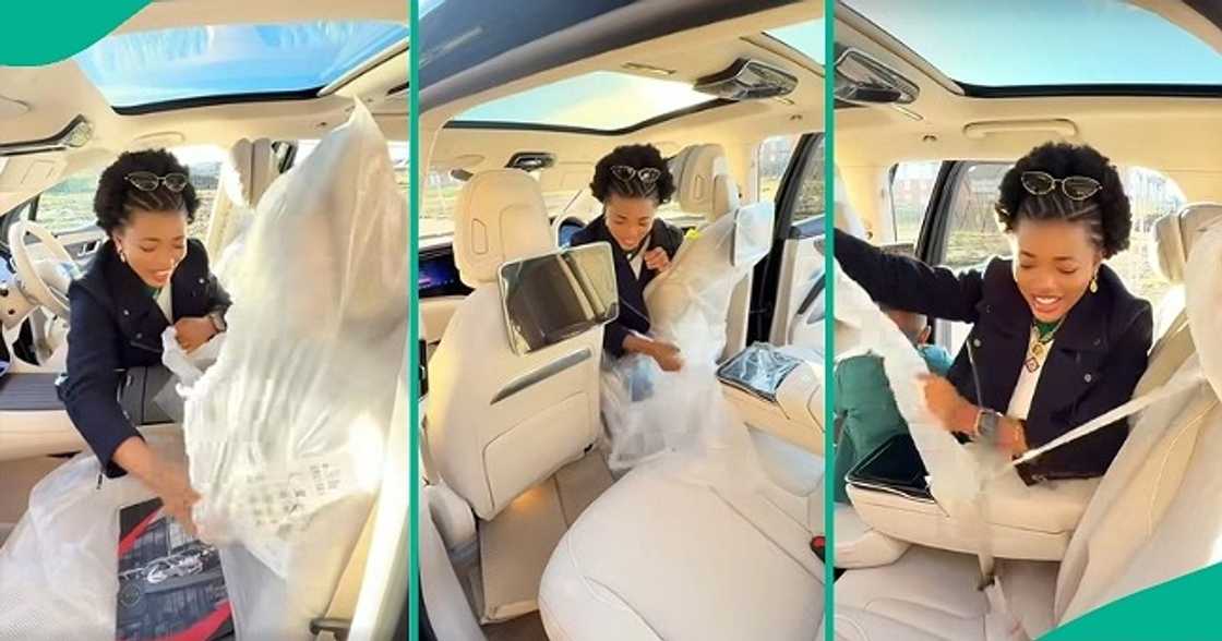 Lady shows off her 'tear rubber' Mercedes Benz 4matic SUV