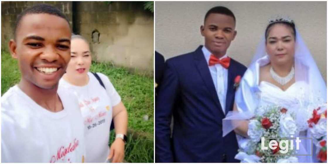 Nigerian man who married Oyinbo lady shares why he hasn't reunited with his wife in US Nigerian man who married Oyinbo lady shares why he hasn't reunited with his wife in US